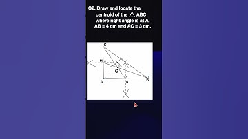 9th Math Solutions: EXERCISE 4.5 Q2 -  GEOMETRY- CONSTRUCTIONS -CENTROID Tamil Nadu State Board