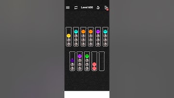 Level 600 of Ball Sort Color Water Puzzle