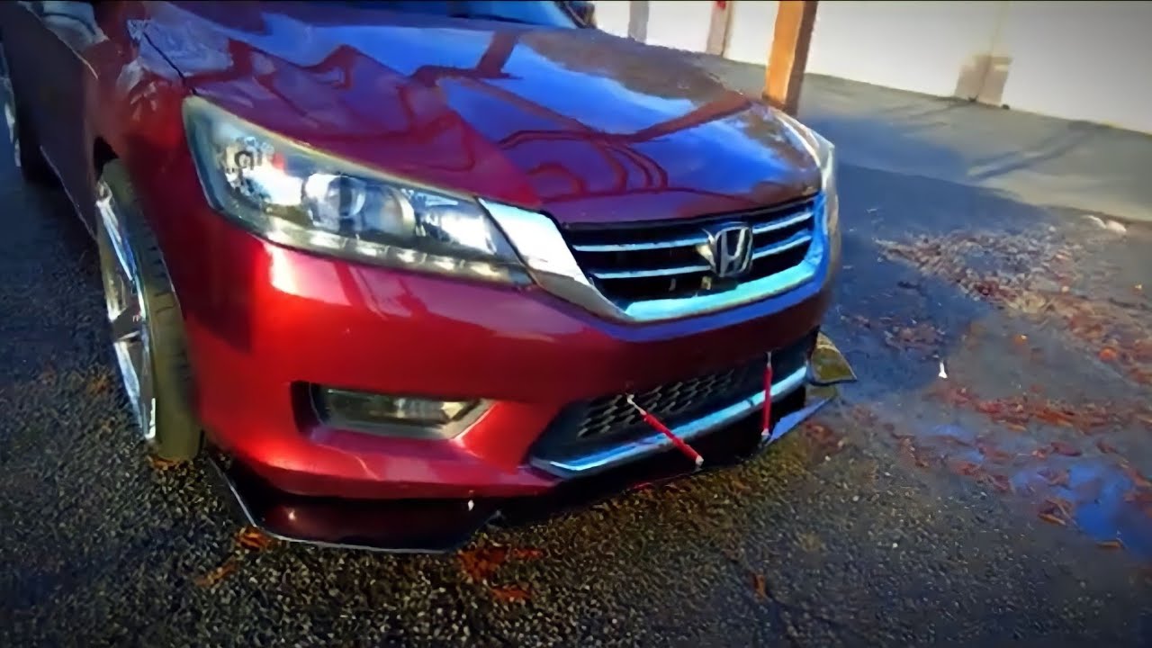 Front Splitter Installation ACCORD FRONT SPLITTER INSTALL! - YouTube