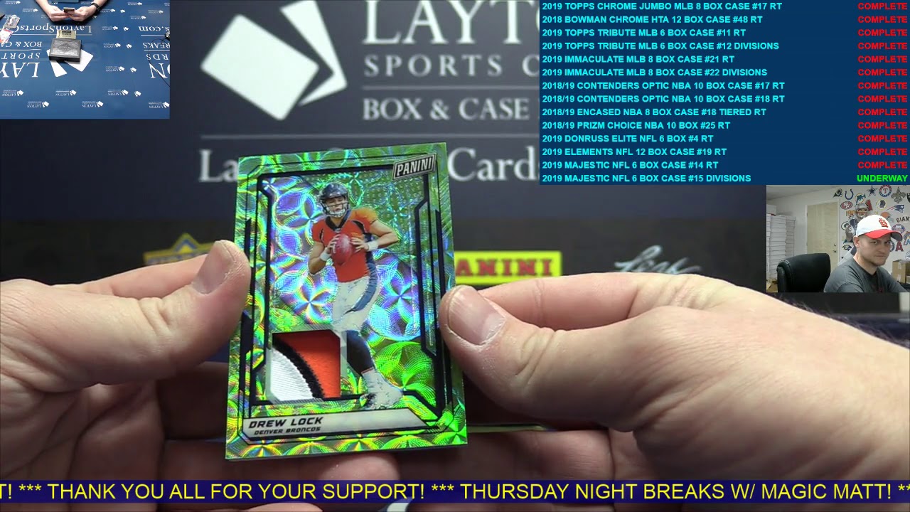 2019 PANINI NSCC VIP GOLD PACKS 10X & BLACK BOX 1X BREAK FOR KAJI H