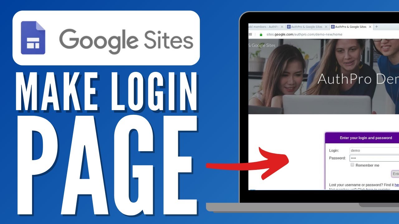 How to Make Login Page in Google Sites - YouTube