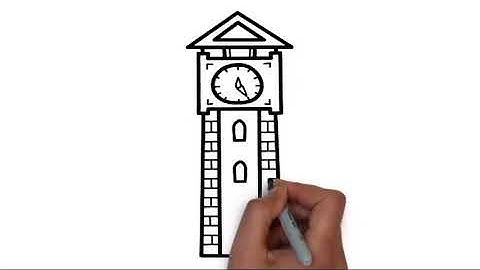 How to Draw a  Clock Tower Step by Step| Easy Drawing Tutorial