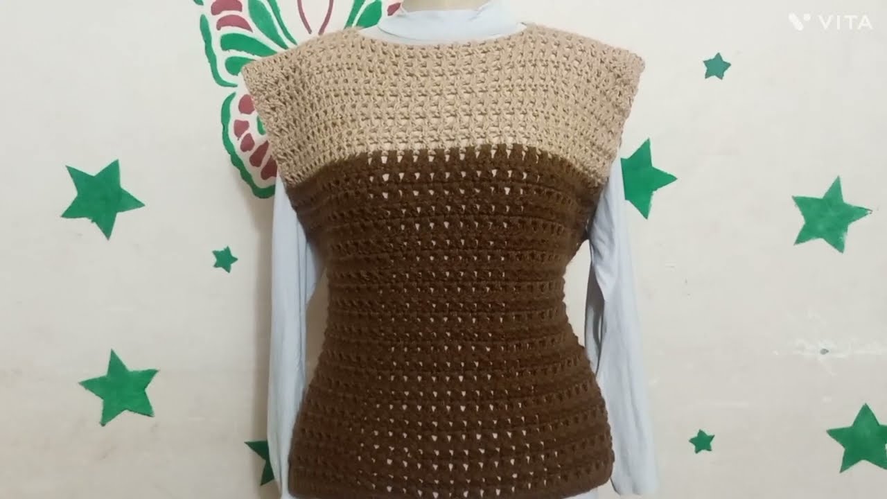 بلوزه كروشيه سهله \ بلوزه  \بادئ \توب كروشيه \  طريقه عمل بلوزه كروشيه حريمي\ بلوز كروشيه بدون اكمام