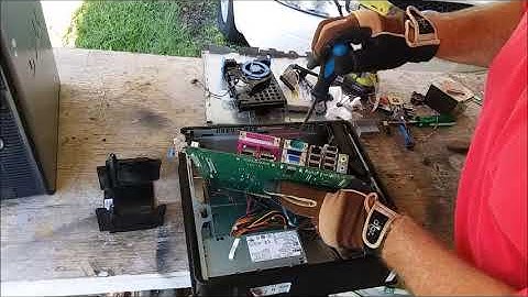 Tearing down and scrapping out two Dell desktop PCs for gold recovery