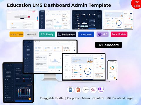 Eduadmin Responsive Web Application Kit with Admin Dashboard UI Kit