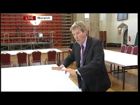 BBC Look East News 6/5/10 Hampshire Campaign 2010 General Election Euro MP Nigel Farage has been injured in a light plane crash. Norwich Polling stations open. Essex Walton Holiday Resorts benefit from volcanic ash cloud.