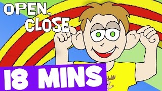 Open Close and More Action Songs for Kids | 18mins Kids Songs Collection