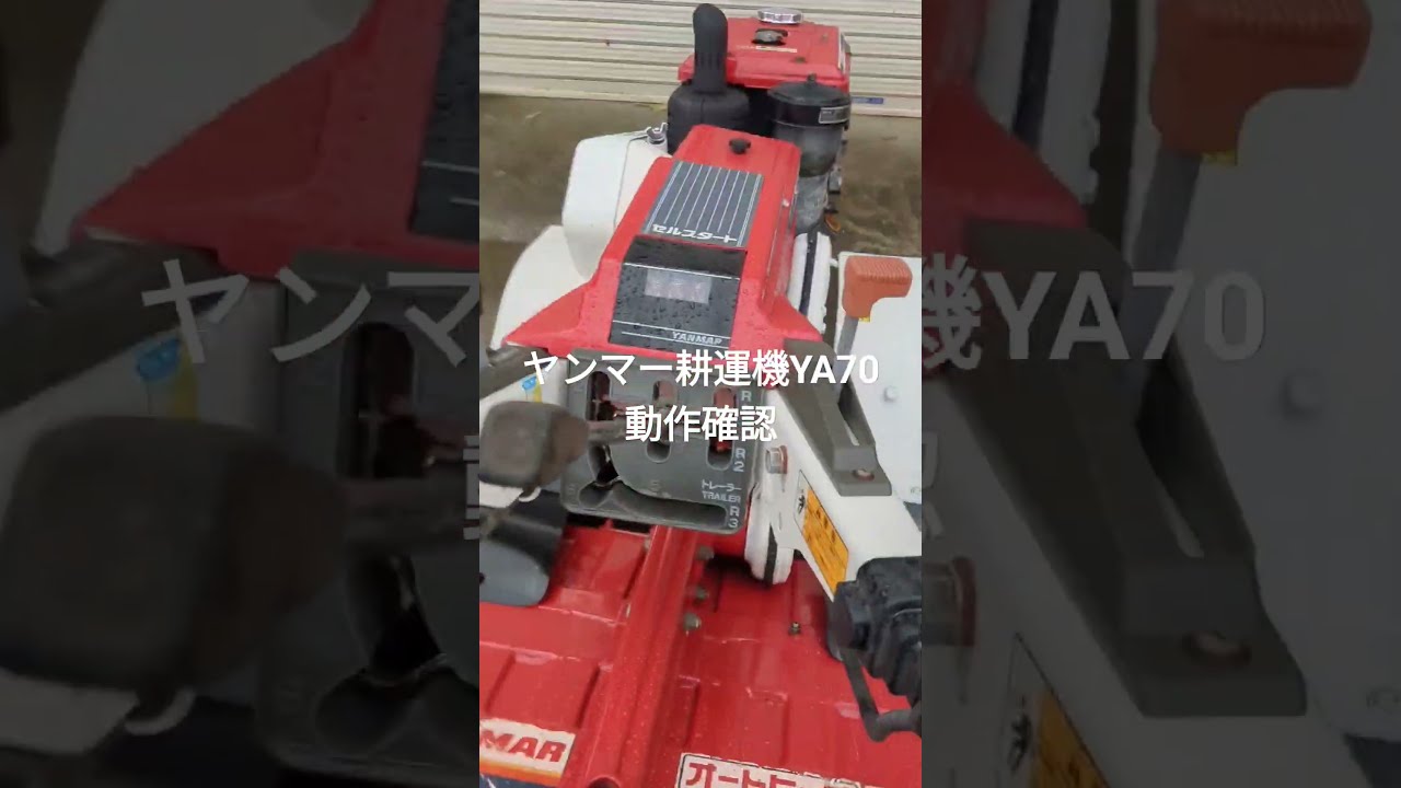 ヤンマー耕運機YA70動作確認動画です？ #宝の山 #耕運機 #鹿児島