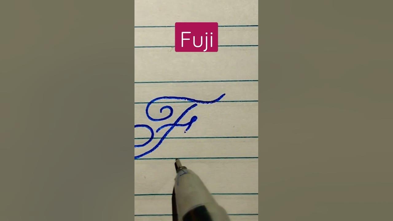 How to write fuji cursive writing calligraphy nameart youtube