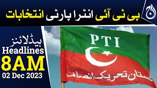 PTI&rsquo;s intra-party elections will be held today - 8 AM Headlines - Aaj News