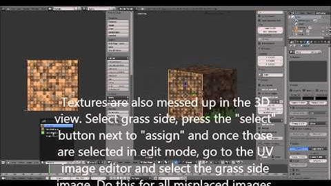 Blender Tutorials : How to Create a Grass Block from "Minecraft"