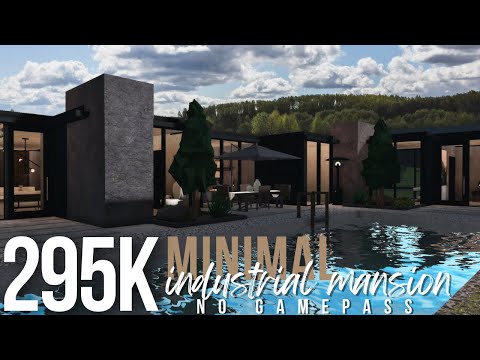 BLOXBURG | Modern Industrial Minimal Mansion | NO GAMEPASS Speedbuild