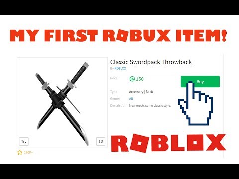 Roblox My First Robux Bought Item By Attackermc Productions - how to get free headphoneshat and backpack in roblox