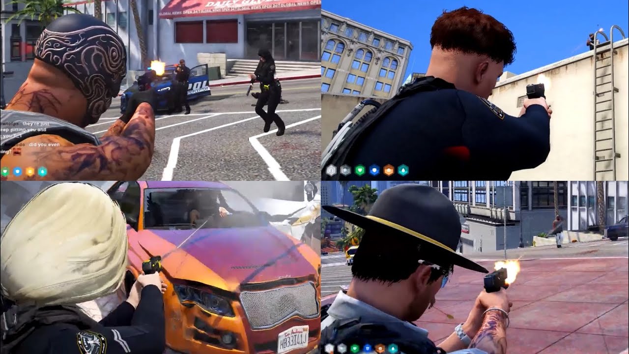 CG get into Sh*otout with the Cops after Mr K Spiked them (Multiple POVs) | GTA RP NoPixel 4.0