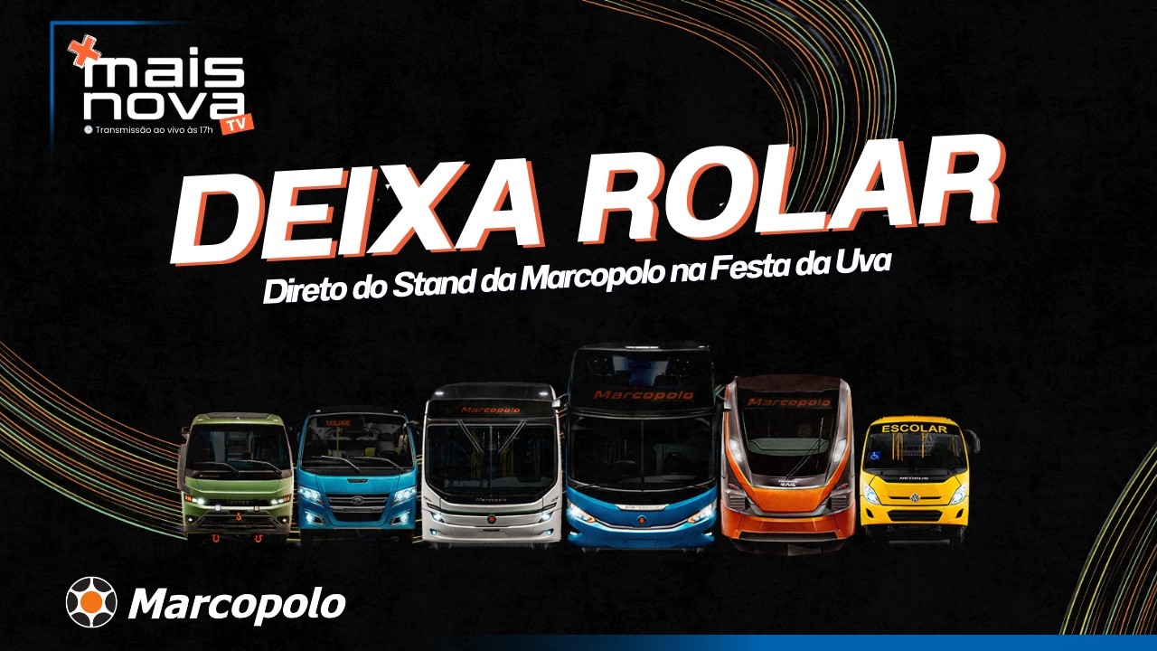 🎙️ DEIXA ROLAR COM A @marcopolo_s.a  NA FESTA DA UVA! 🚍🍇🎥