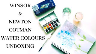 WINSOR &amp; NEWTON COTMAN WATER COLOURS UNBOXING