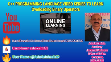 Binary Operator Overloading Using Member Function in C++ Programming Language