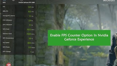 Enable Nvidia GeForce Experience FPS Counter option