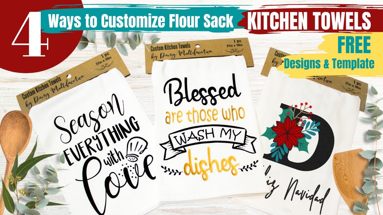 The Easy Way To Customize Flour Sack Dish Towels - Do Dodson Designs