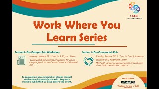 How to Find an On-Campus Job Workshop | Spring 2025
