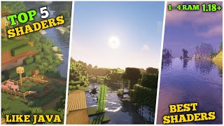 Top 5 Best SHADERS For Minecraft PE 1.18! | For Low End Devices | 1.18+