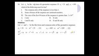 2016 HKDSE Maths Core Paper 2 Solution q36, Arithmetic sequence and Geometric Sequence(等差-等比數列)