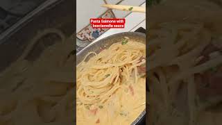 pasta  with Salmone and besciamella sauce #italian #pasta #food  #viral #shorts