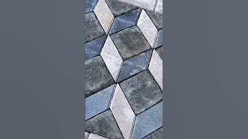Skills in installing paving blocks with unique patterns and beautiful results#shorts