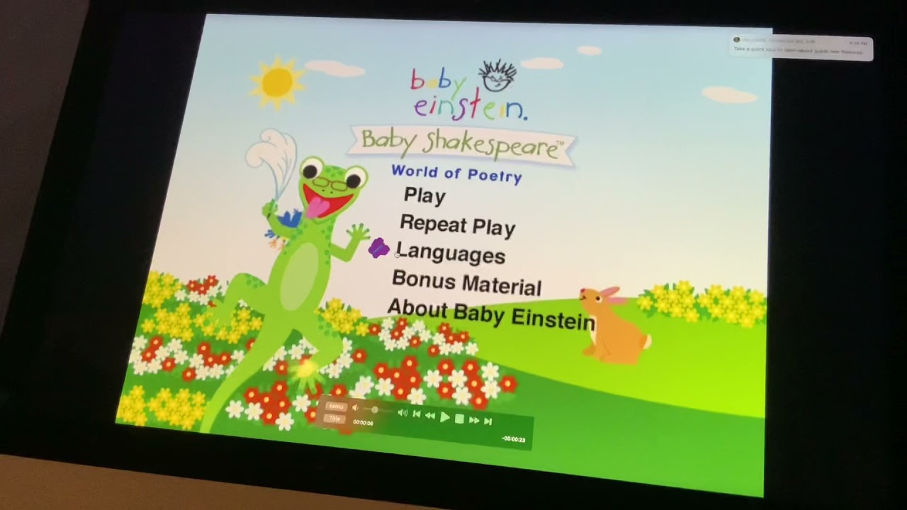 Baby Einstein Baby Shakespeare 07 Dvd Menu Walkthrough Youtube