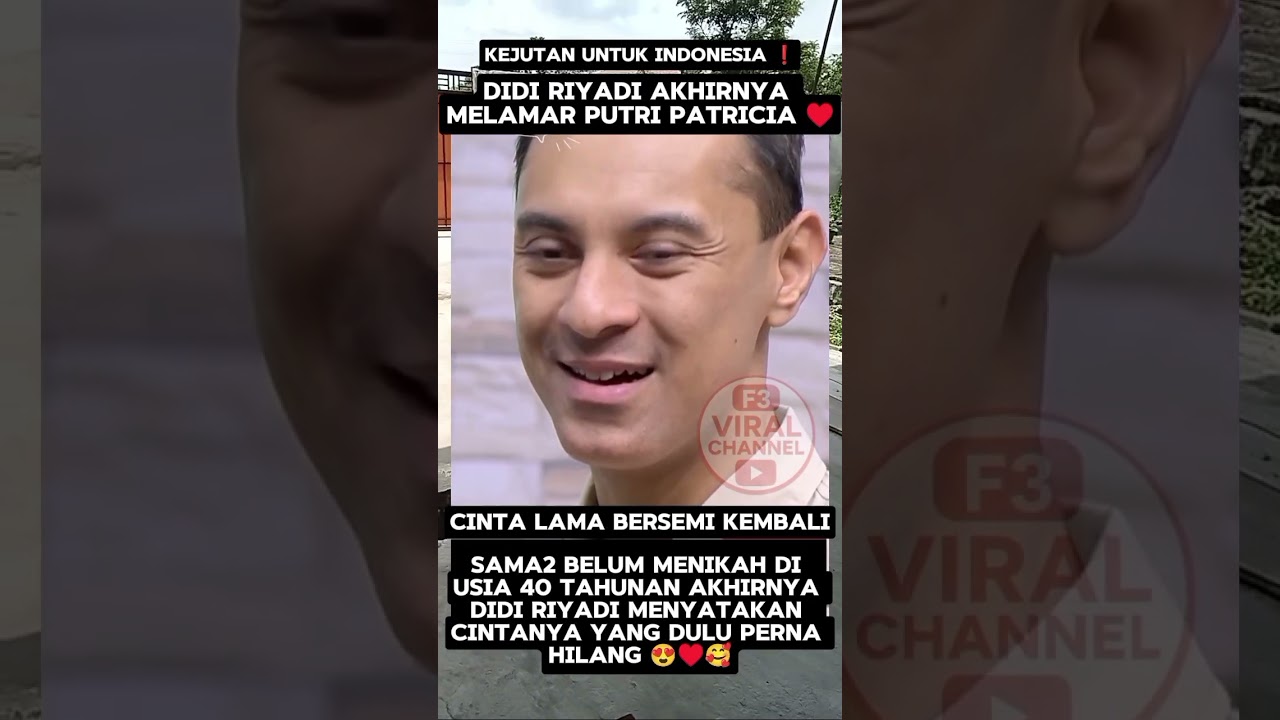 💍GILA! Didi Riyadi Lamar Putri Patricia, Cinta Lama Bersemi Lagi Setelah 40 Thn!😱❤️