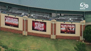 Oklahoma setting up for championship celebration after winning Men's College World Series