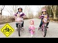 謎の自転車娘に追い越された><サイクリングで追いかけっこ遊び☆Little Mommy Bicycle doll himawari-CH