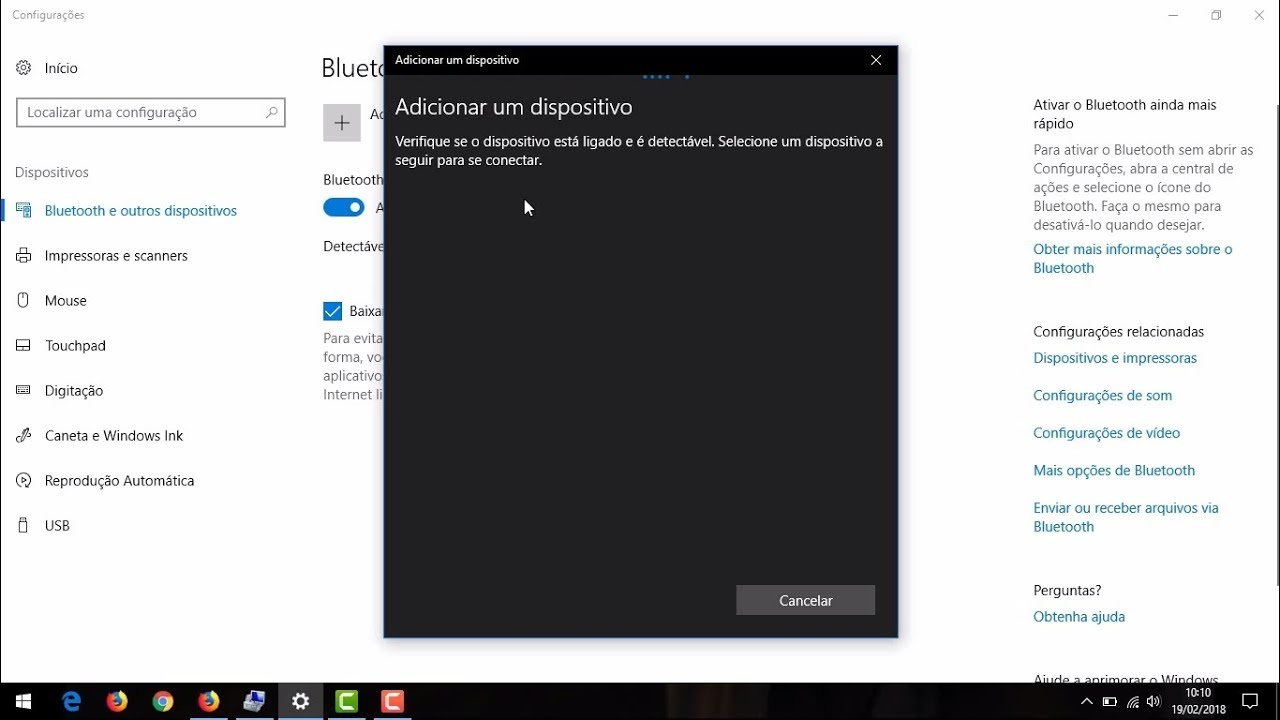 Bluetooth do Windows 10 não encontra celulares e ...