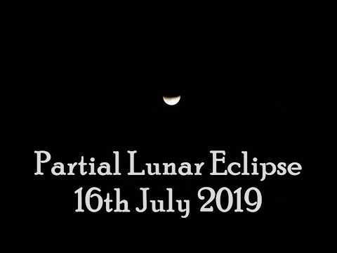 Partial Lunar Eclipse Timelapse - 16th July 2019