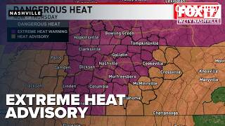 Extreme heat advisory heading to Middle Tennessee, Southern Kentucky into holiday weekend