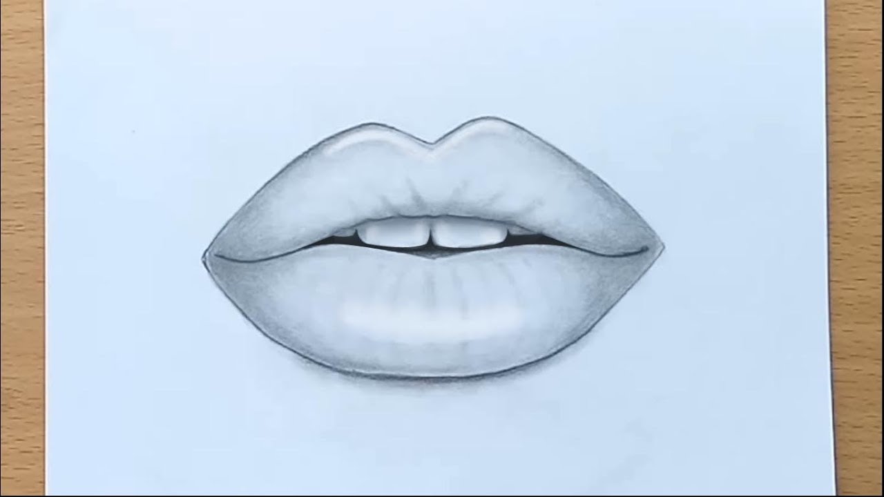 Aggregate 202+ cute lips sketch