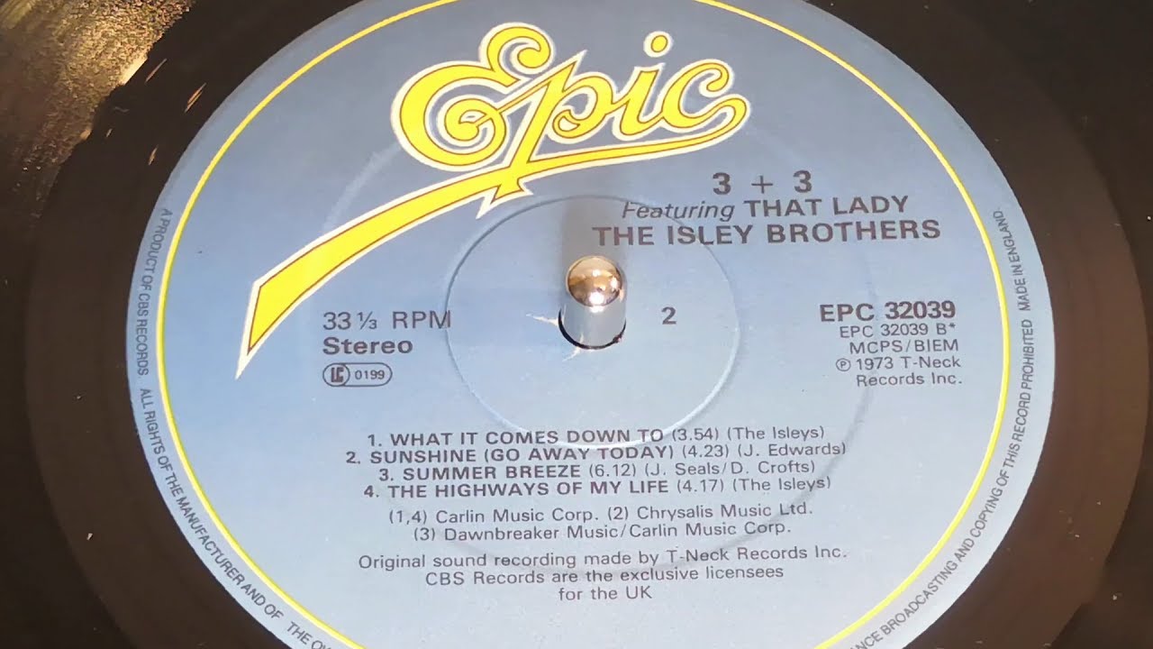 The Isley Brothers - Summer Breeze (1985 Vinyl LP) - YouTube