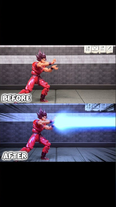 How to add the KAMEHAMEHA Effect to Stop Motion #stopmotion #howto #tutorial #shfiguarts #dbz