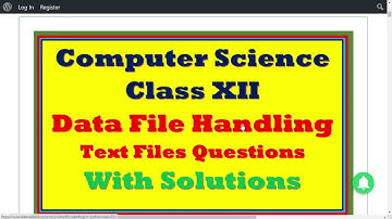 text file question answers class 12 |  file handling class 12 python | Computer science 083