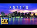 Boston   usa   4k  drone view of boston in 4k