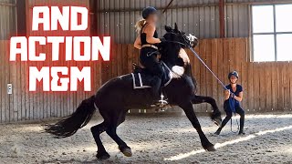 Ride M&M! | All horses together! | Cleaning up the mess | Escaped horse | Friesian Horses