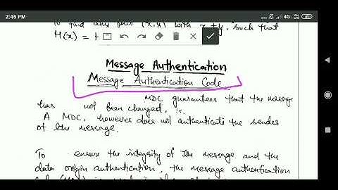 Network Security and Cryptography: Message Authentication Code(MAC)