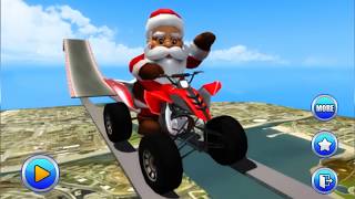 Bike Racing Games - Crazy Santa Impossible ATV Bike Stunts - Gameplay Android free games screenshot 5