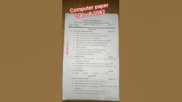 Computer paper class 8 2082 second term examination. 💀💀💀