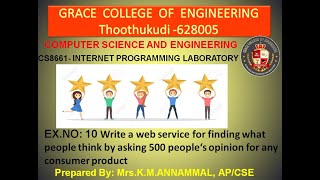 GRACE COE –CSE – CS8661 –IP LAB –EX.NO.10 – Write a web service for finding what people think