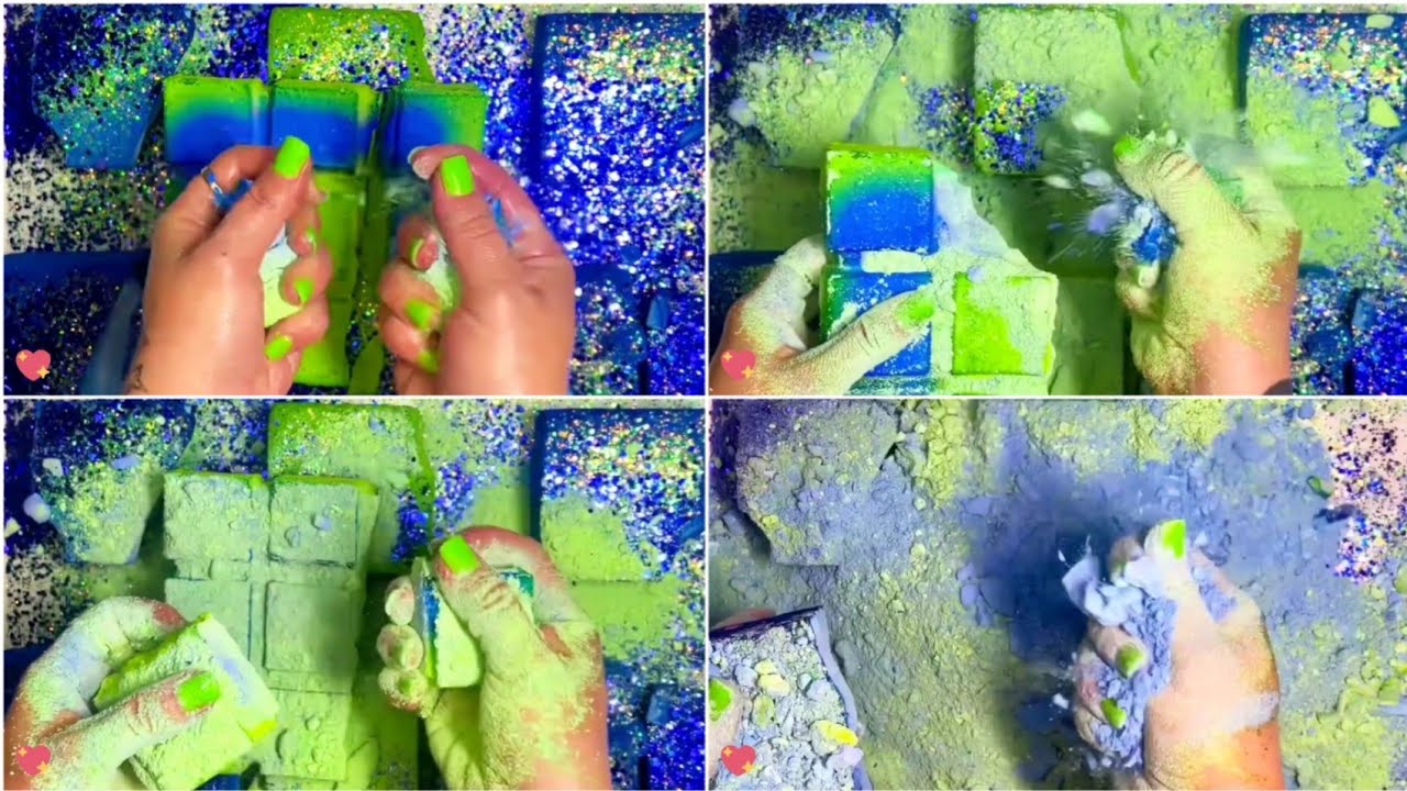 Vibrant Dyed Gym Chalk Reforms | Satisfying Edit 😍| @PunknprettyAsmr ...