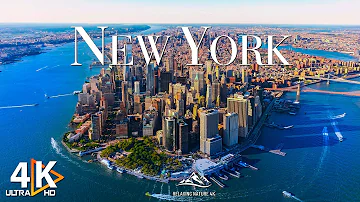 NEW YORK 4K UHD - New York City From Above: Aerial View -Nature Film 4K