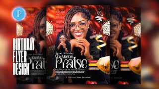 How to Design A Birthday Flyer in Pixellab | Pixellab Editing