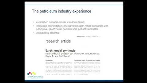 John McGaughey (MIRA Geoscience) Towards integrated interpretation
