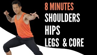 Fast, SAFE full body workout for hips, shoulders, arms and abs (8 Minutes to Awesome)